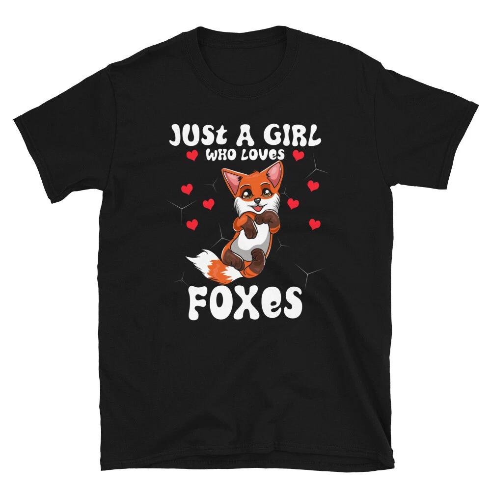 Just A Girl Who Loves Foxes Gifts For Fox Girls T-shirt M