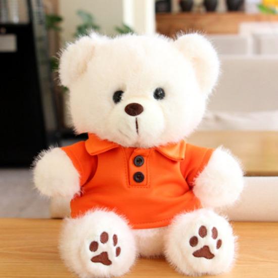 Polo Shirt Bear Doll Plush Toy Cute Teddy Bear Doll Graduation Gift