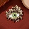 Exaggerated and Unique Long Eyelashes Devil's Eye Fashionable Temperament High-end Light Luxury Retro Brooch