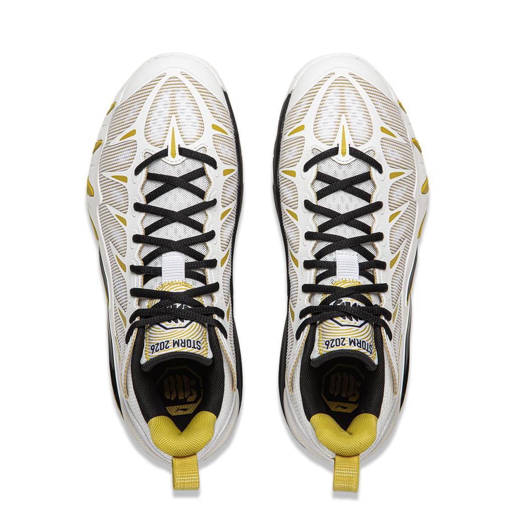 Li Ning Cushioning Abrasion Resistant Low top Basketball Shoes Men's Standard White ABFW011-2