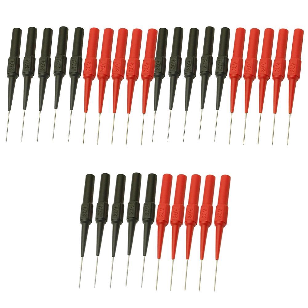 100-10pcs Insulation Piercing Needle Pin Multimeter Piercing Needle Probe Measuring Device Acupuncture Car Tool for Banana Plug