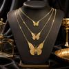 3/4/6cm Butterfly Pendant Necklace Minimalist Butterfly Pendant Stainless Steel Choker  Evening