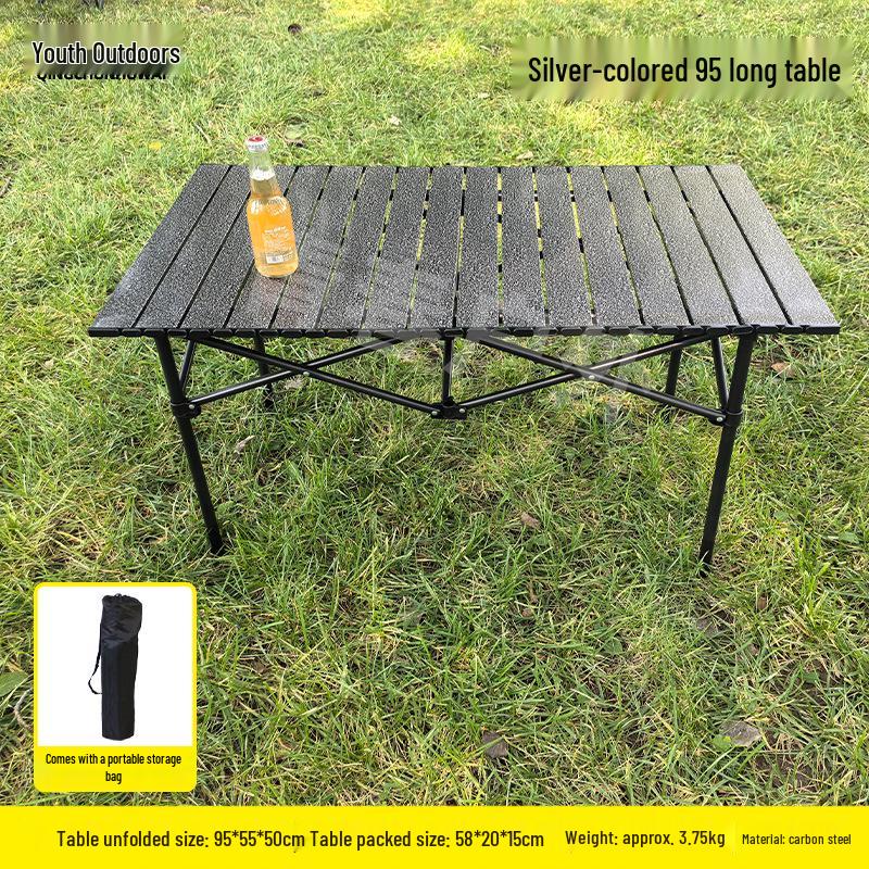 Outdoor Folding Table & Chair Set - Perfect for Leisure, Picnics, Camping, Barbecues, or Market Stalls. Portable and Compact Design.