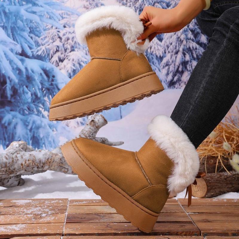 

Новые флисовые и утепленные зимние ботинки, обувь на одну ногу, ботильоны на толстой подошве, теплые шерстяные хлопковые ботинки больших размеров 42 коричневый