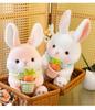 Toy Plush Bunny White Pink Throw Pillow Turnip Pot Accompany Girl Gift Four Size
