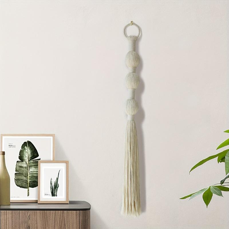 1Pc Hand-woven Artistic Spherical fringed wall hanging, simple art, easy to enhance the style of space, suitable for decorating homes, shops
