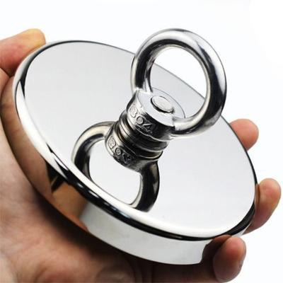 High Pull Force Strong Neodymium Fishing Magnet Durable Wear Resistant Heavy Duty Magnet Stainless Steel Eyebolt