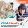 10 Pcs Kids Cutlery Set Stainless Steel Children Cutlery Kit Forks and Spoons Set Dessert Cake Fork Kids Silverware Kit for Home