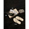 Sheepskin Version Pearl Puff Pearl Toe with Flat Bottom Beach Sandals Women's Slippers Outside