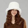 Women's Winter Faux Shearling Bucket Hat, Thickened Windproof Fluffy Fisherman Cap, Warm Cozy Outdoor Hat for Fall Winter
