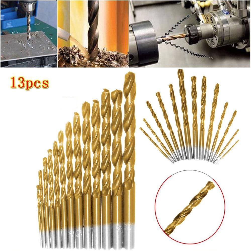 Titanium Coating Drill Bit Set Hex Shank Twist Drill Bit Durable HSS Drill Bits  For Plastic