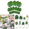 Summer Hawaiian Faux Tropical Leaf Set With 41 Pieces For Beach Party Home Decor