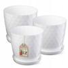 KADAX 3x Pot 16cm Cover + White Saucer