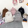 Schoolbag Korean Version Ins Versatile Sweet Backpack Large Capacity Corduroy Bow Campus Student Lightweight School Bag Women