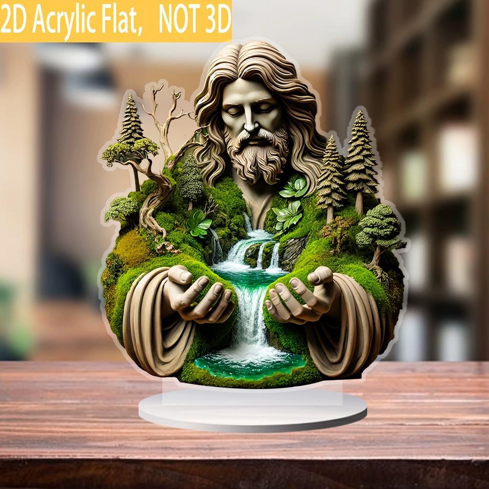 2D Acryl Engel Namensschild Ornament mit Sockel Kreativer Engel Weihnachtsbaumschmuck Geflügeltes Design Stück 2026 Neu Dekorativ B6U4