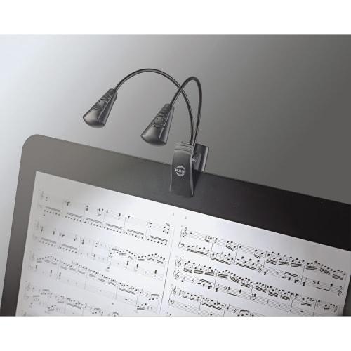 K&M Music Stand Light "Double LED Flex Light" [12243] Color: Black
