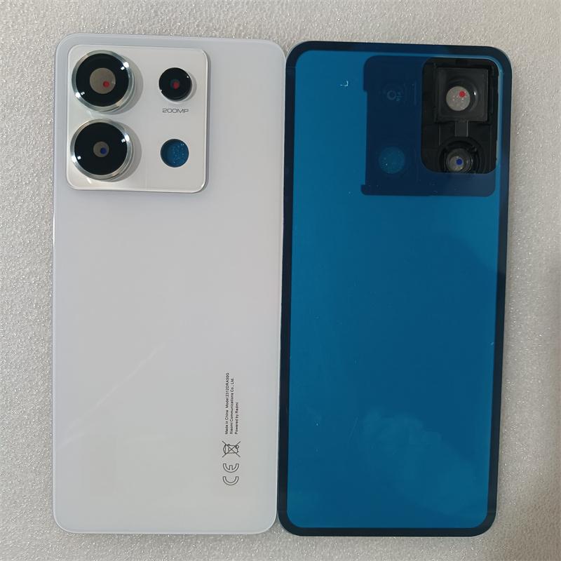 For Xiaomi Redmi Note 13 Pro 5G Glass Battery Cover Rear Door Panel Housing With Camera Lens Replace