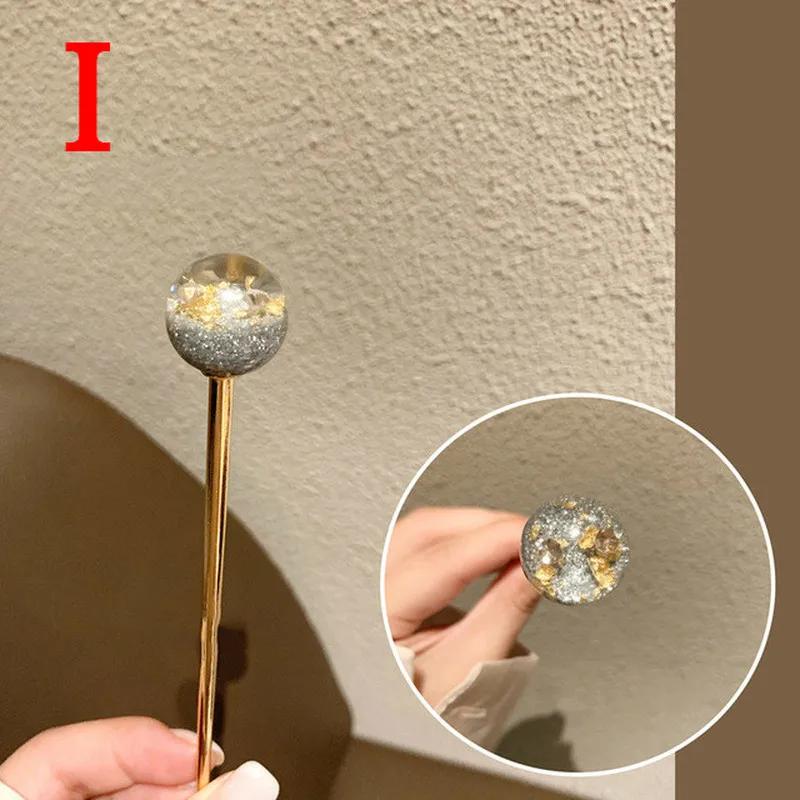 Metal Gold Color Women Hairpins Hair Accessories Gift Gold Foil Starry Sky Hair Clips Hair Sticks Fashion Jewelry