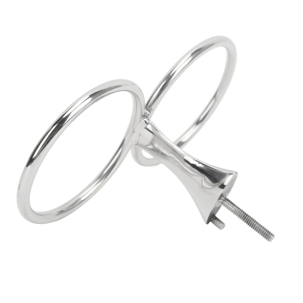 Double Ring Cup Drink Holder Stainless Steel Beverage Bottle Storage Rack for Marine Yachts Boats RV