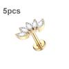 5Pcs/lot Titanium CZ Ear Stud Tragus Cartilage Earrings for Women Labret Lip Lobe Ring Helix Daith Piercing Body Jewelry