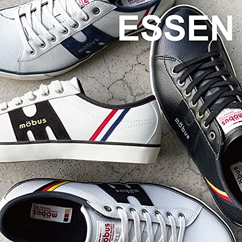 Mauves ESSEN Unisex Leather Sneakers (43, WHT/NVY)