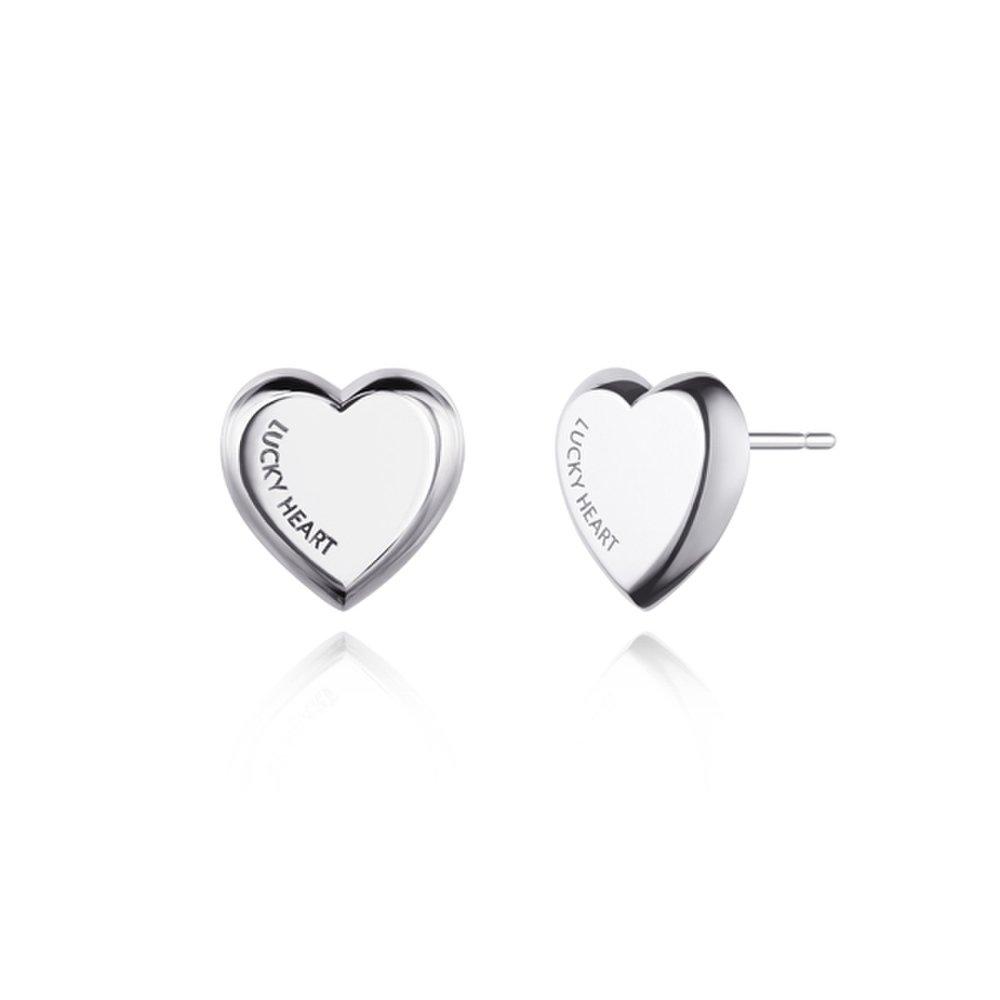 Luv-It Silver Heart Earrings K1807