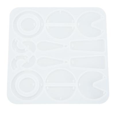 Moule Boucle d'oreille en Silicone Bricolage Flexible Moule Boucle d'oreille en Résine Démoulage Facile Moules Boucles d'oreilles pour Décoration Intérieure 401