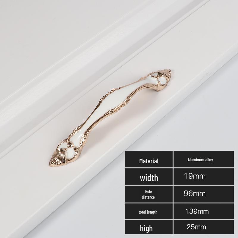 European Ivory White Nordic Cabinet Handle - Modern Simple Design for Kitchen, Drawer, Wardrobe, and Doors