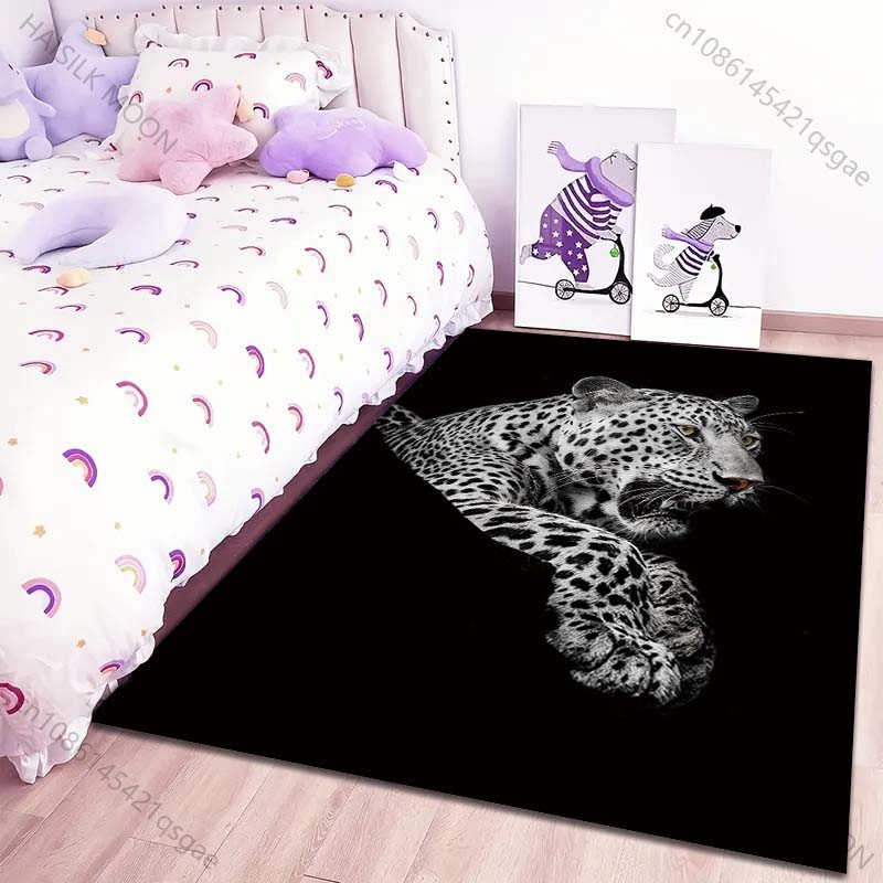 Multiple Sizes Leopard Art Carpet for Living Room Bedroom Sofa Creative Doormat Home Decor Area Rug Large Size Nonslip Carpet