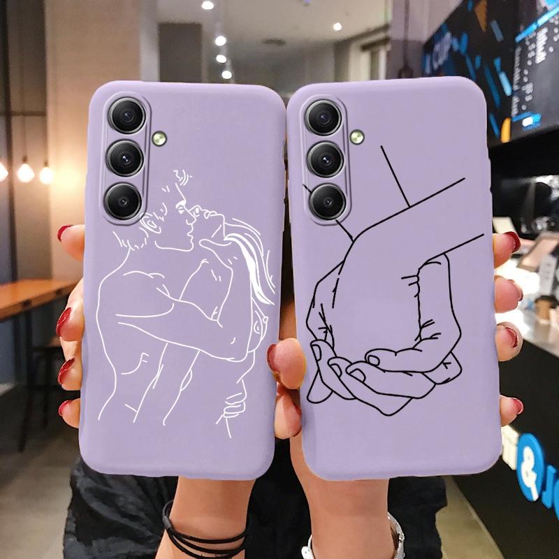 Hand Lines měkké silikonové pouzdro pro Xiaomi Redmi Note 13 Pro 13C Poco C65 Samsung A35 A55 M35 Huawei Honor 200 iPhone Ochranný kryt proti nárazu