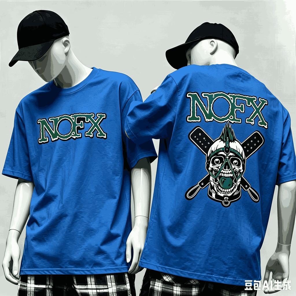 Maglietta Nofx Band per Regalo Fan Unisex Unisex Harajuku Oversize Unisex Manica Corta Streetwear Alta Qualità Coppie Classica Morbida T-shirt