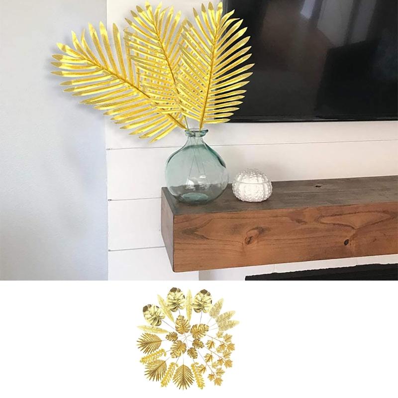 

Realistic Gold/Silver Artificial Leaves Decoration for Sophisticated Party Theme Scrapbooking and Flower Arrangements
