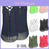 Stylish Women Sleeveless Vest With Cross Back Design And Convenient Front Zipper For Plus Sizes