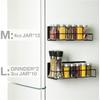 Starkes magnetisches Gewürzregal für Kühlschrank Große Größe Platzsparender Organizer Haltbares Regal für Ofen Kühlschrank 4er-Pack Eisen Schwarz