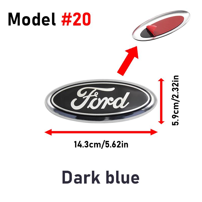PLWD4 For Ford Fiesta Focus 2 3 Mondeo Edge Ranger Fusion Kuga S-MAX Transit Car Front Grille Emblem Rear Trunk Logo Badge Accessories