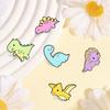 Macaron Dinosaur Metal Badge: Cute Pterodactyl & Triceratops Brooch for Clothing Decoration