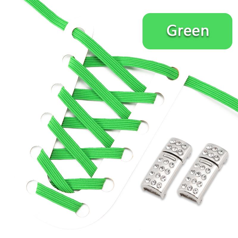 Elastic Laces Sneakers Luxury Diamond Magnetic Lock Shoelaces Without ties Kids Adult No Tie Shoe laces 8MM Width Flats Shoelace