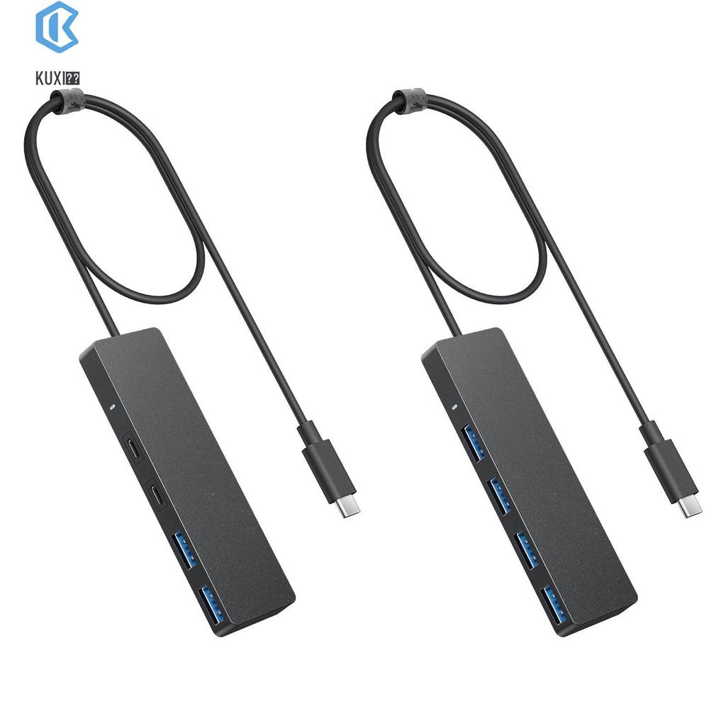 USB 3.0 Hub: 4-Port Splitter (2 USB-C + 2 USB-A)