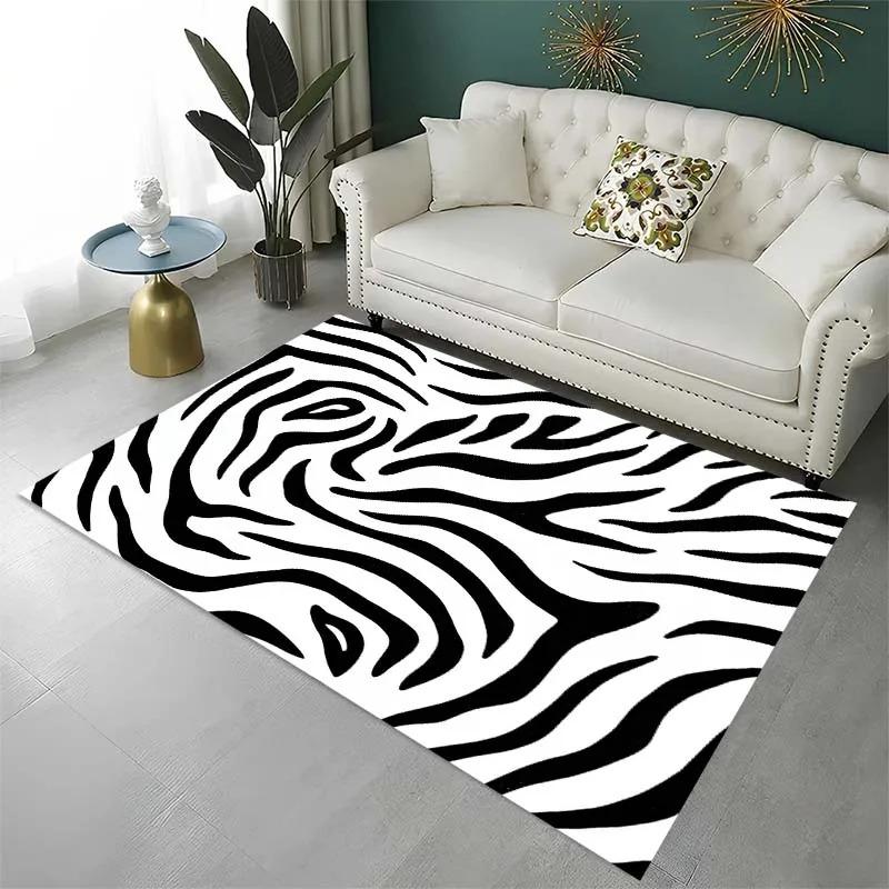 Zebra Stripes Colorful Pattern Floor Mats Door Front Decoration Home Living Room Floor Mats