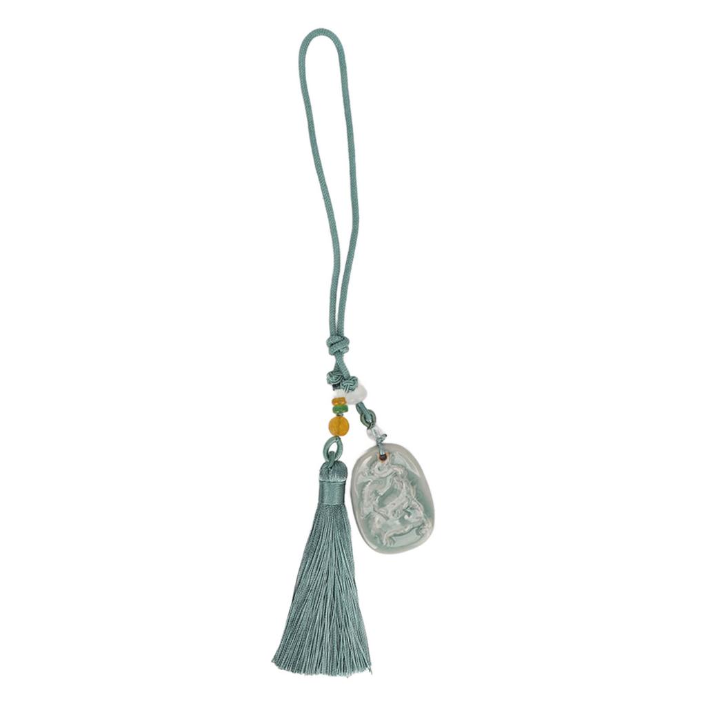 Tassel Pendant Chinese Zodiac Pattern DIY Porcelain Beads Light Weight Elegant Style Decorative