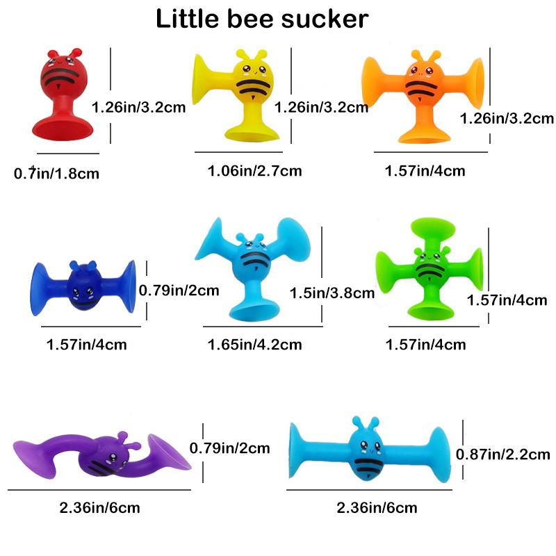 Bees Suction Cup Toy, Soft Building Blocks Pop Sucker,Small Throw Darts Set,Parent-child Interactive Game, Gift for Kids