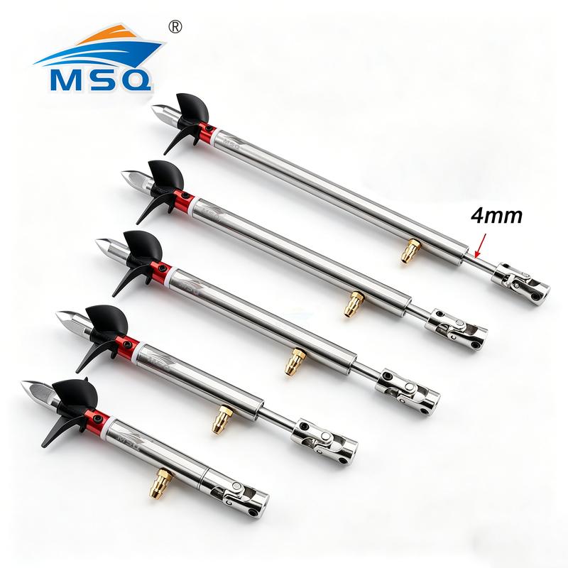 Rc Boat 4mm Boat Shaft Stainless steel Drive Shaft +3 Blades Screw +Universa Joint+ Stainless Steel Shaft Sleeve+Prop Nut /set