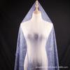 Silver Mesh Sequin Tulle Evening Gown Veil & Wedding Decoration Fabric