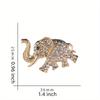 Luxury Crystal Elephant Brooches For Women Men Vintage Animal Rhinestone Buckle Fashion Suit Clothes Badges Jewelry