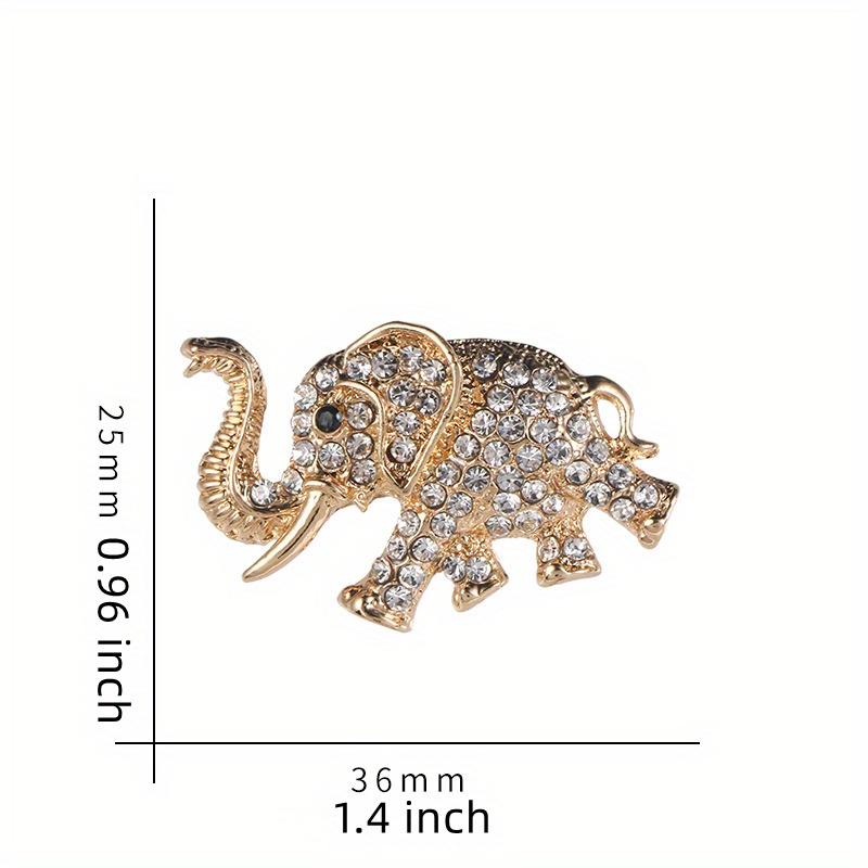 Luxury Crystal Elephant Brooches For Women Men Vintage Animal Rhinestone Buckle Fashion Suit Clothes Badges Jewelry