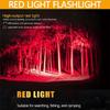 Powerful Red Light Flashlight LED Red Light Red LED Flashlights with Clip for Hunting Astronomy Night Observation Outdoor