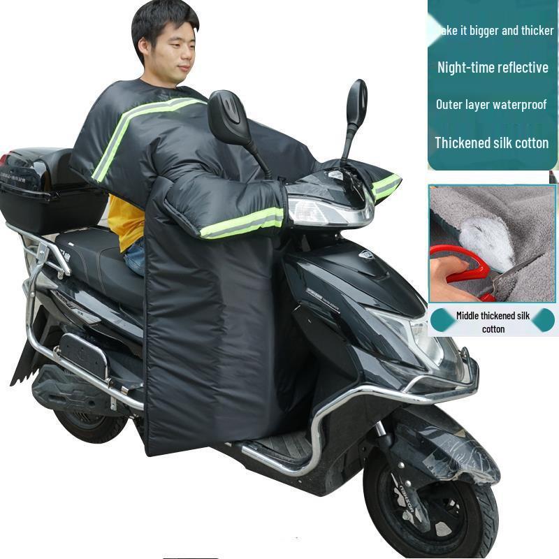 Men's Extra Large Winter Fleece-Lined Waterproof Motorcycle Windshield