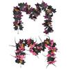 Flexible Artificial Maples Leaf Stem Halloween Decoration Black Silk Leaves for Fireplaces and Window Displays