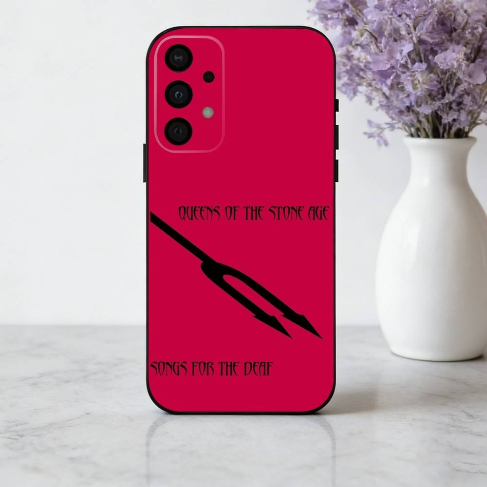 Rock Q-Queens of the S-Stone Age Phone Case For Samsung Galaxy A73,A72,A71,A70,A53,A52,A51,Others Soft Black Shell