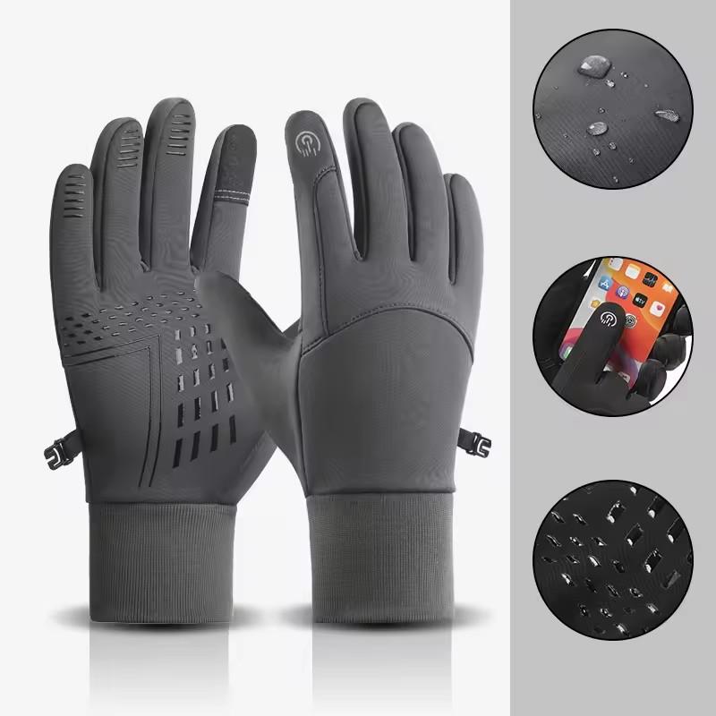 Touch Screen Cycling Gloves for Men & Women Warm Velvet Non-Slip Waterproof Autumn Winter Motorcycle Camping Ski Gloves